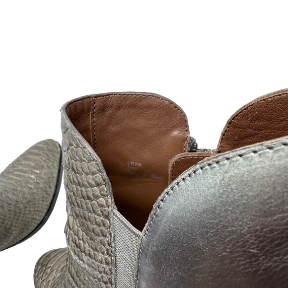 Donald Pliner Edyn Cut Snake Metallic Distressed Leather Ankle Boots Size 10 - Picture 9 of 10